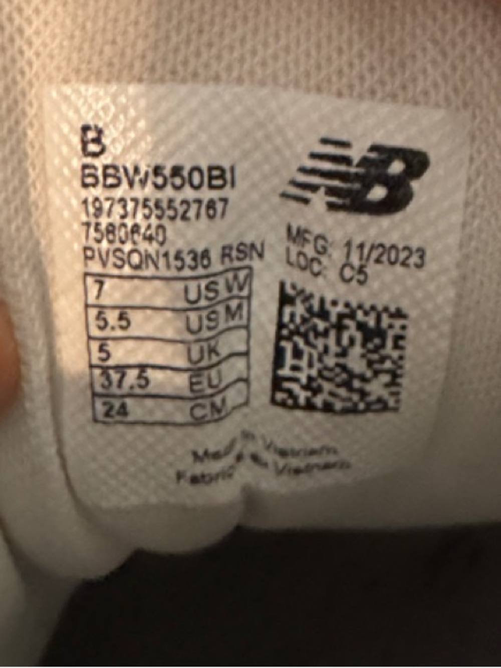 New Balance 550 White/team forest green - Picture 6 of 6